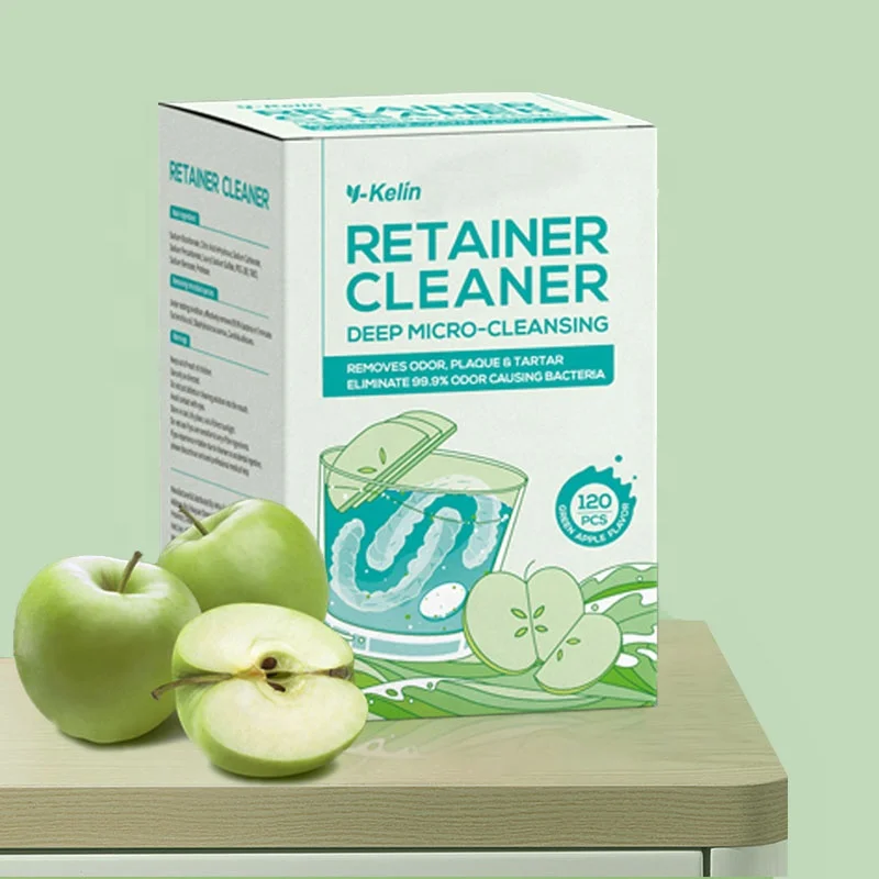 YKL Personal Care Orthodontic Remove Stains Apple Flavour Retainer Cleaning Tablet