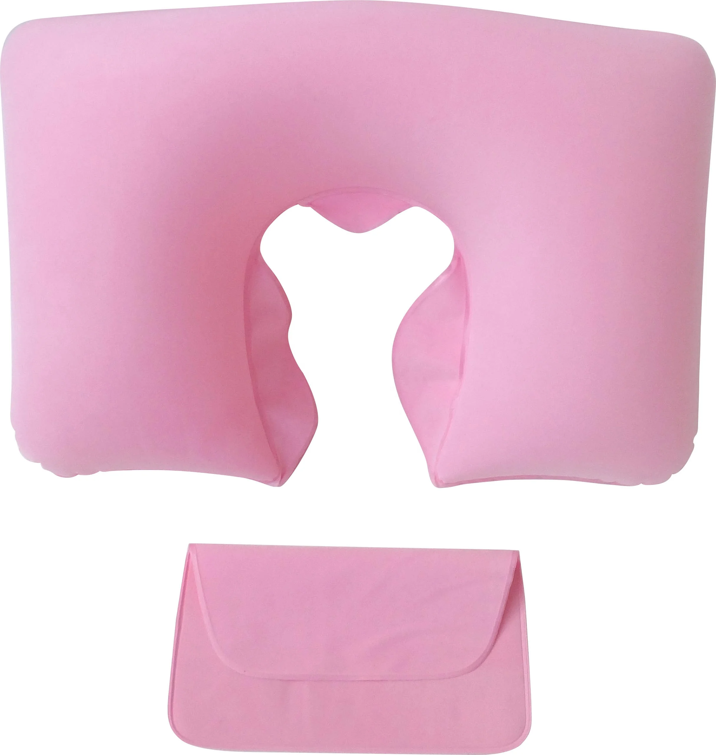 Wholesale Flocking Cheap Travel Pvc Inflatable U Neck Pool Pillow