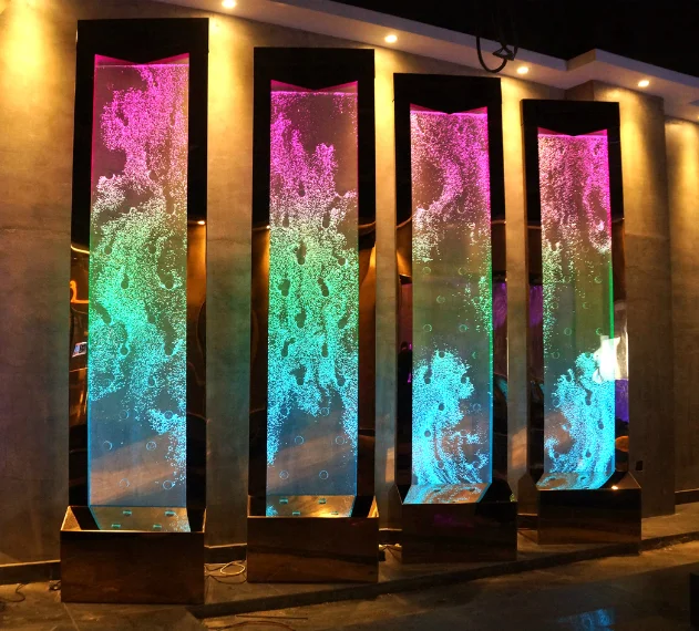 Digital Control LED water bubble wall , Computer Programing Dancing LED Bubble