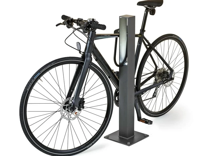 outdoor urban street metal floor vertical bicycle parking bike rack securely storage bike for public park or office building