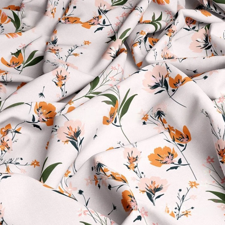 High Quality 95% Cotton 5% Spandex 4 Way Stretch Knit Jersey Custom Printed Cotton Fabric By The Yard