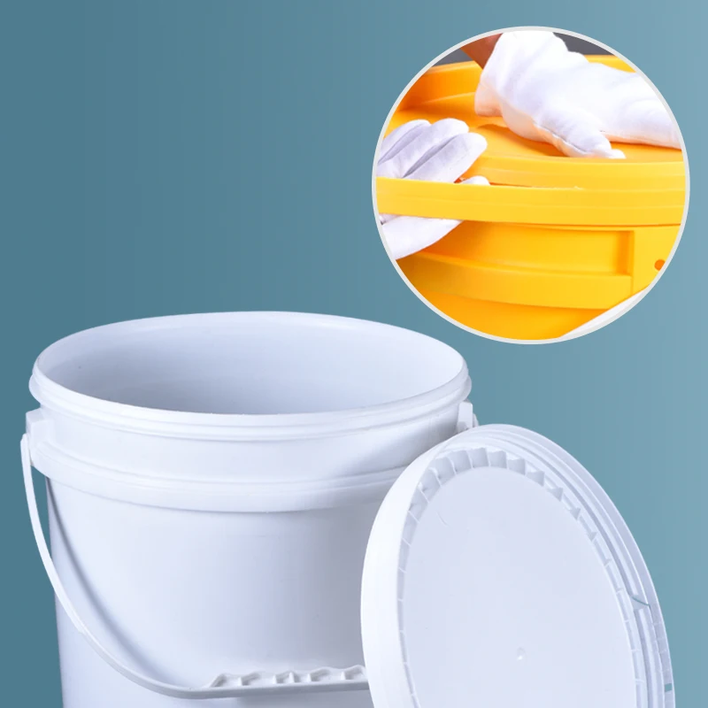 
UMETASS Wholesale Food Grade 2L Plastic Pail Round Bucket Container For Food Biscuit Popcorn Paint 