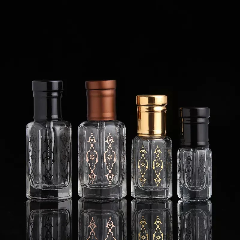 Wholesale Clear Arabic Perfume Essential Oil Bottle Glass Manufacturers 3ml 6ml 12ml Essential Oil Bottle