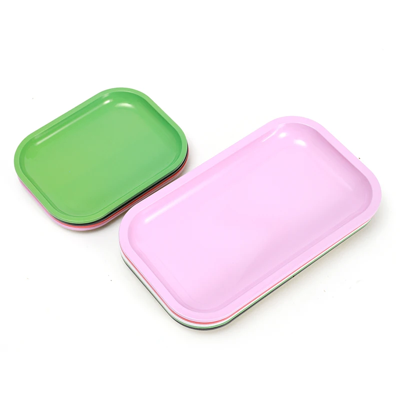 Free sample metal tin plain herb tray custom rolling trays wholesale food serving tray