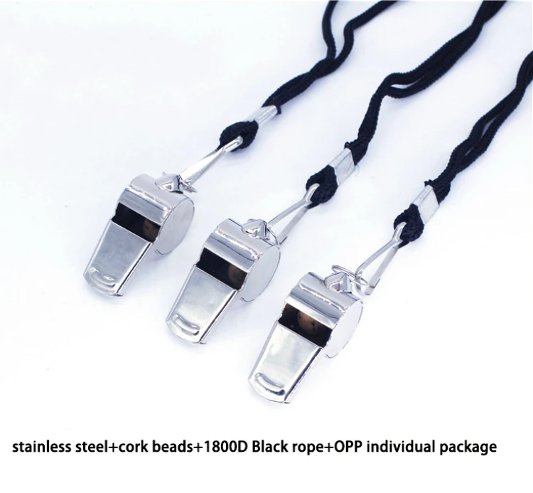 Индивидуальная упаковка, металлический арбитр из нержавеющей стали, свисток для инструктора со шнурком