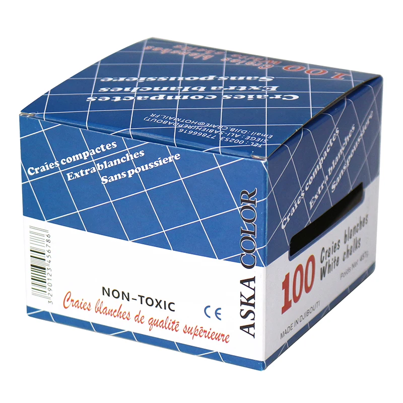 High Quality Hollow Out Blue Rigid Dual Eco-Friendly Chalks Packaging White Cardboard Box Custom Paper Box