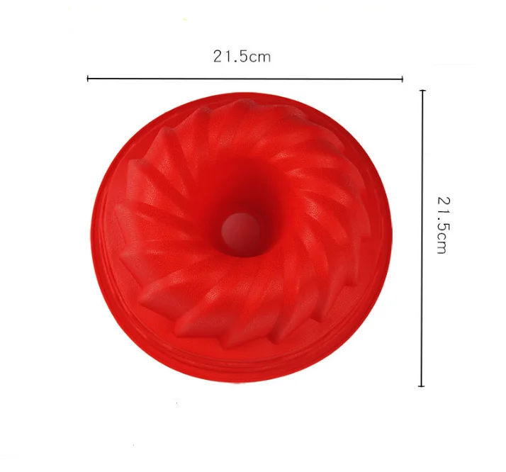 Reusable Silicone cake Mold Nonstick Fulted Molds Tube for Baking Fluted Tube Cake pan for Jello and Gelatin