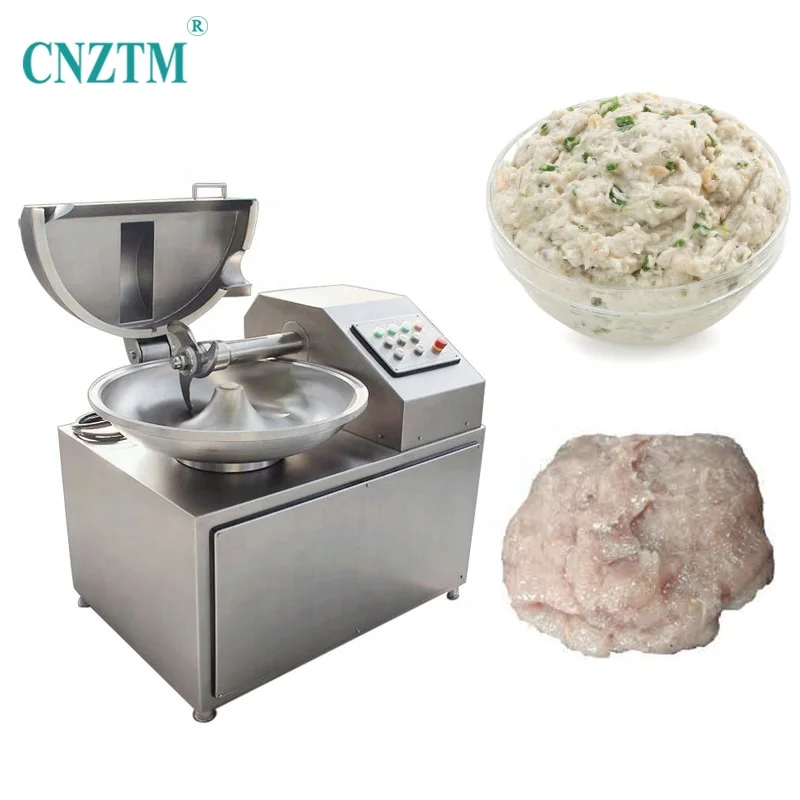 Electric Port Chicken Small Sausage Cutter Bowl Cutting Machinery 20L 3000 Rpm Stainless Steel Slient Fish Bowl Cutter