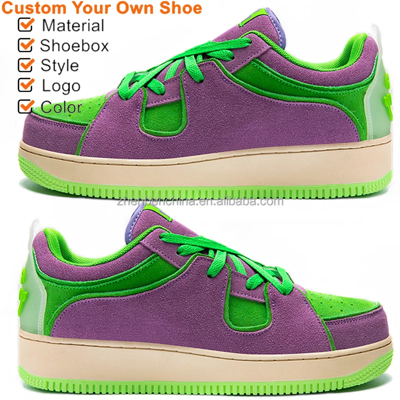 High Quality Designer Custom Men Shoes Manufacturer Factory Full Customization Shoes Men Genuine Leather Skateboard Shoes Retro