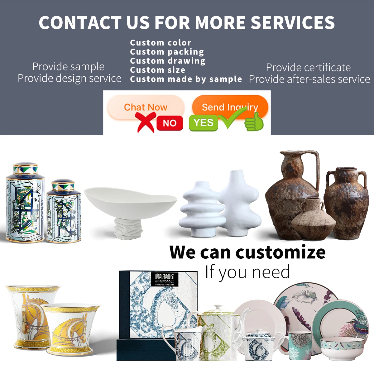 Living Room Accessories Ceramic Art Craft Pieces Stripe Jar Interior Modern Gold Luxury Home Decor