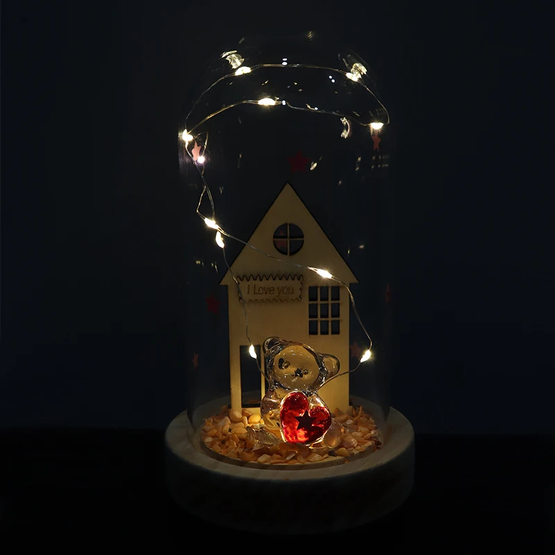 New Arrival Creative Gift Micro Landscape Glass Oval cover Transparent Display Glass Dome Bell Jar