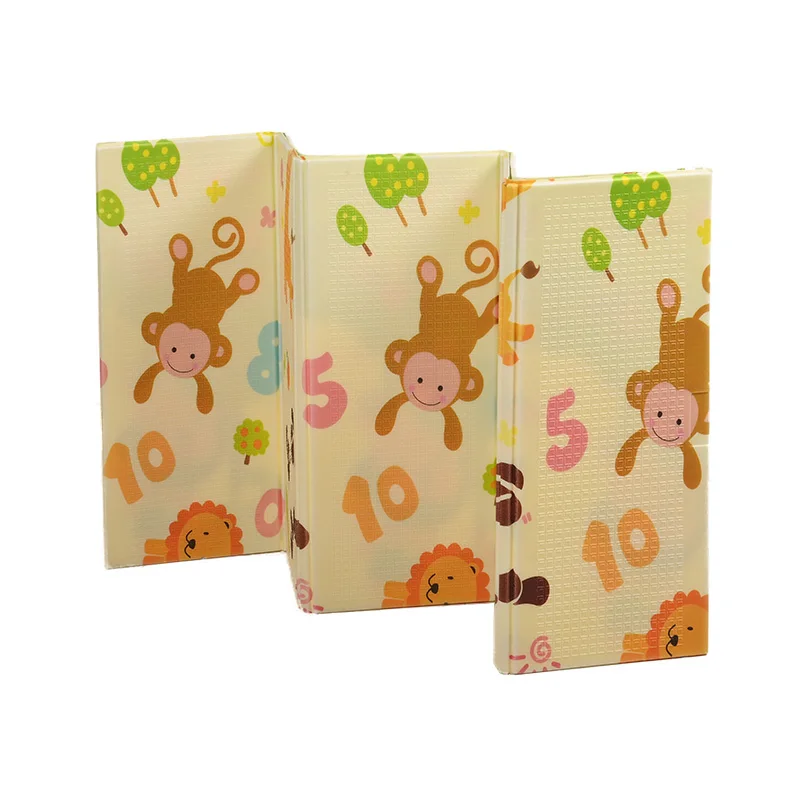 China Factory Dropshipping Xpe Folding Mat Long Operating Life Leather Play Mat Printed Crawling Play Mat