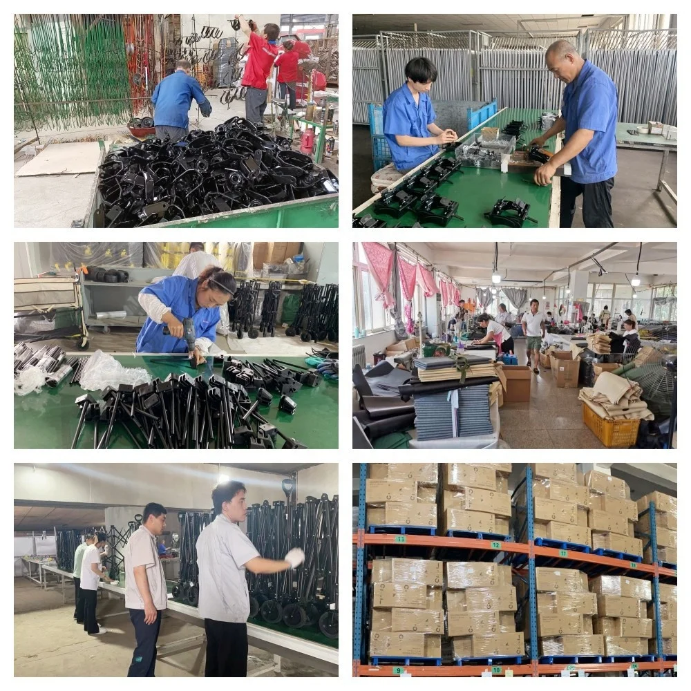 Go Outdoors Color Customized Folding Beach Cart Heavy Duty Foldable Picnic Trolley Portable Camping Utility Wagon