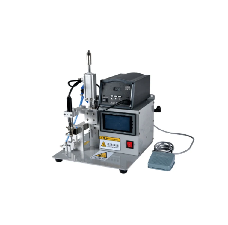 
Automatic tin feeding machine constant temperature iron tabletop multi function foot soldering machine Micro switch cconnector 