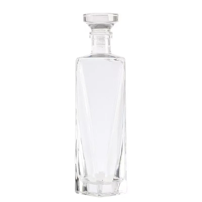 Wholesale Custom 250ml 375ml 500ml 750ml Clear Vodka Liquor Gin Rum Tequila Whiskey Spirit Glass Bottle With Cork