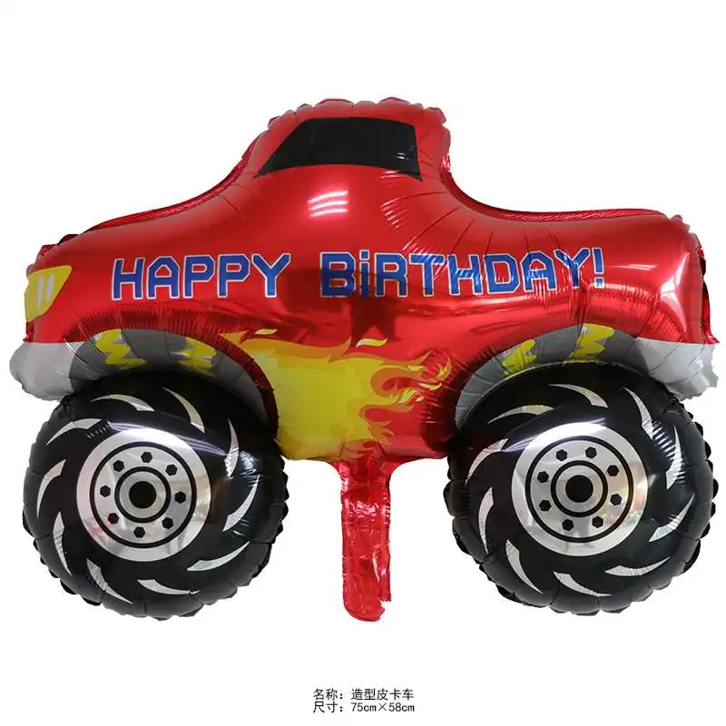 Hot Sale Custom Printing Ballon Helium Cartoon Toy Truck Car Shaped Foil Helium Balloons For Party Decoration