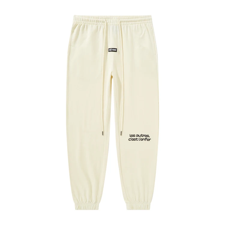 Модные уличные свободные спортивные штаны, мужские однотонные спортивные штаны с принтом на заказ и карманами