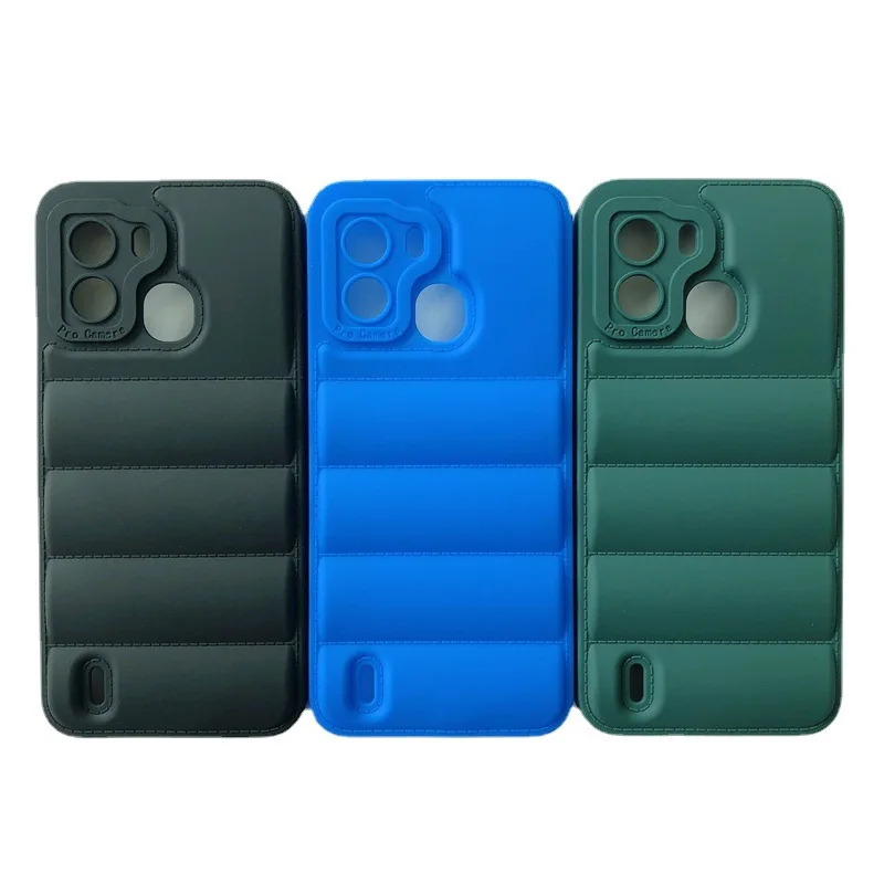 2022 New Cotton Down Jacket TPU Silicone Mobile Phone Cases for Tecno CAMON 19 18 infinix note 12 11 Puffer Case Back Cover