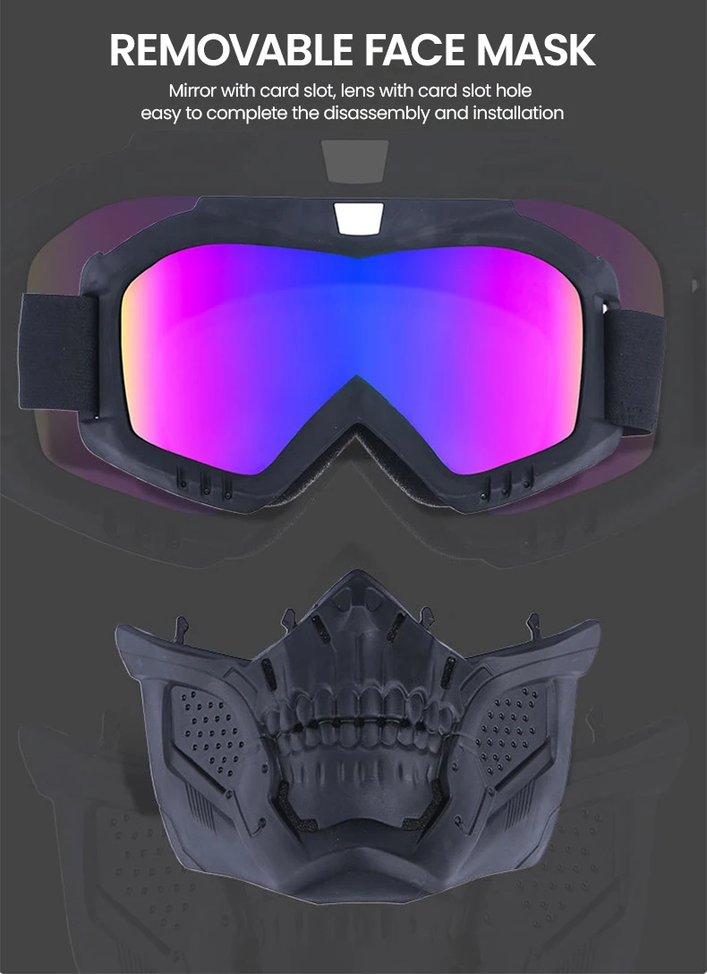 Windproof Motorcycle Mask Moto Cross Mask Anti Fog Ridding Eyewear Goggles