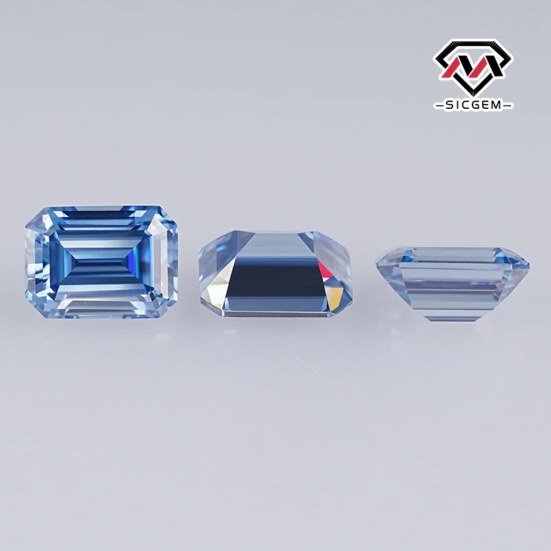 SICGEM Wholesale Loose Moissanite Diamond  VVS Moissanite Stone Emerald Sapphire Moissanite