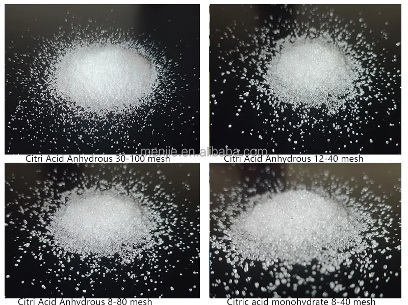 Food Grade Ttca Rzbc Ensign Lemon Star Acidity Regulator 25KGCAS 5949-29-1 77-92-9 Citric Acid Monohydrate Citric Acid Anhydrous