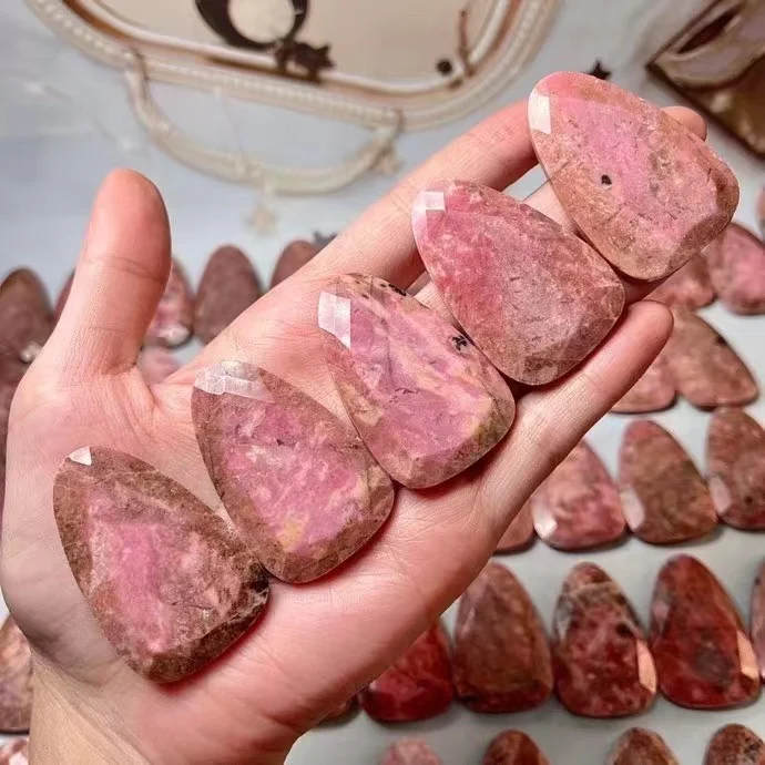 Purple rose healing mineral stone price original gem jewelry water drop ore large natural carving crystal stone