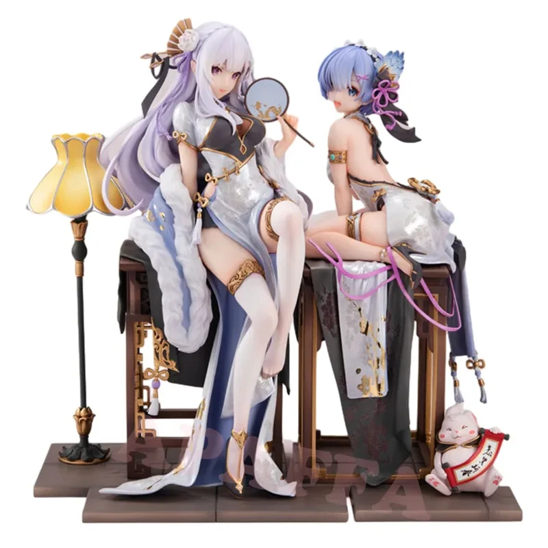 23CM Anime Re Zero Figure Re Life in A Different World From Zero Figures Sexy Rem Emilia Girls Figuras Statue Model Toy Doll