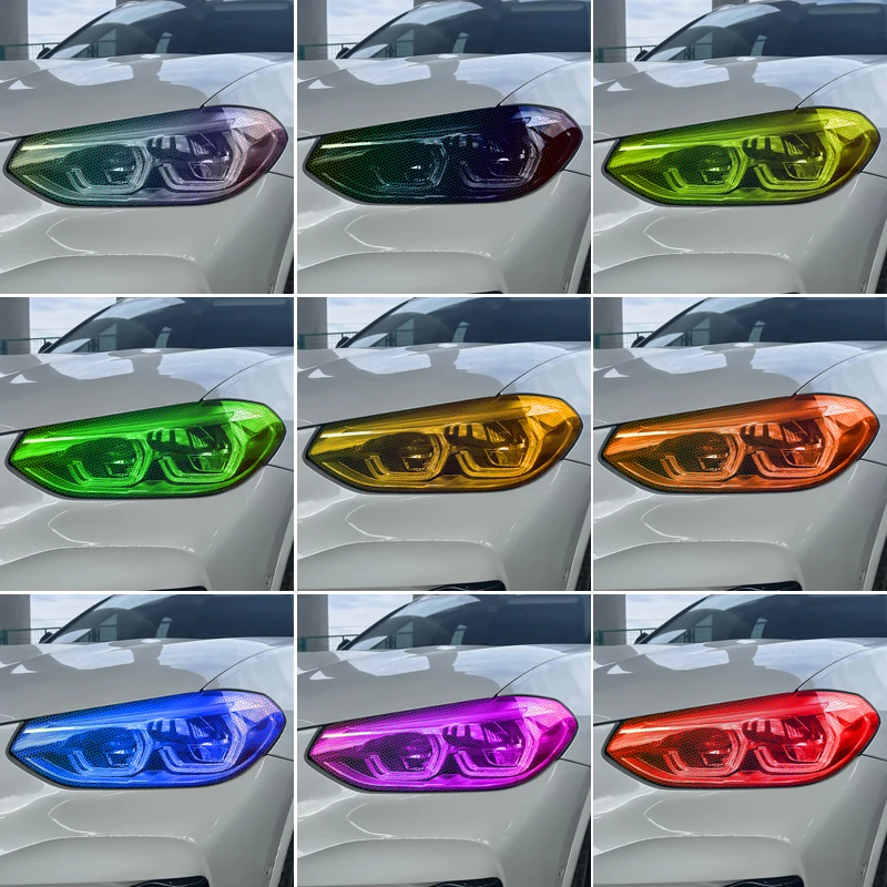 Universal Headlight Tint Film Taillight Vinyl Tint Sticker Light Film Wrap Honeycomb Laser Lamp Film 30CM*8M