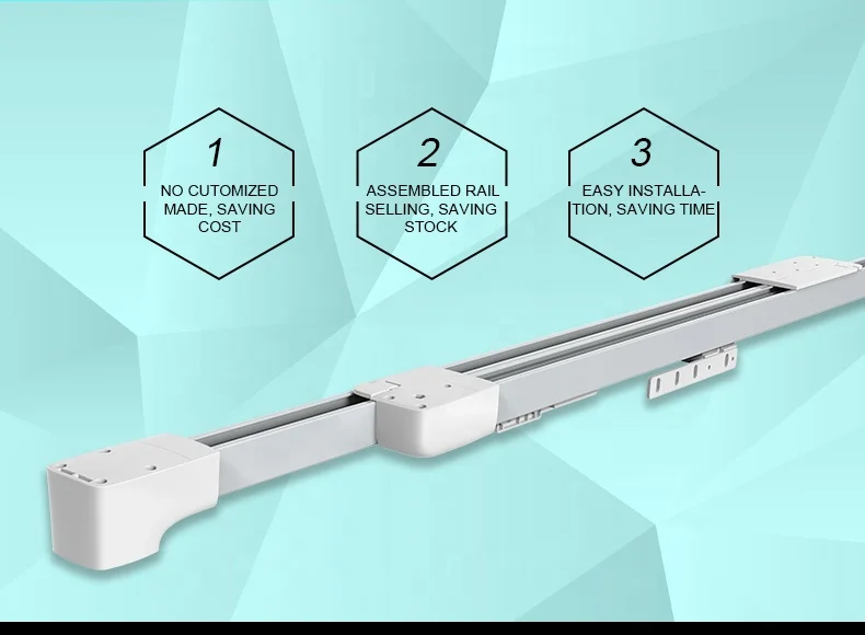 
Professional Adjustable Electrically Operated Telescopic Curtain Railswith Great Price Curtain Tracks Metal Curtian Accessories 