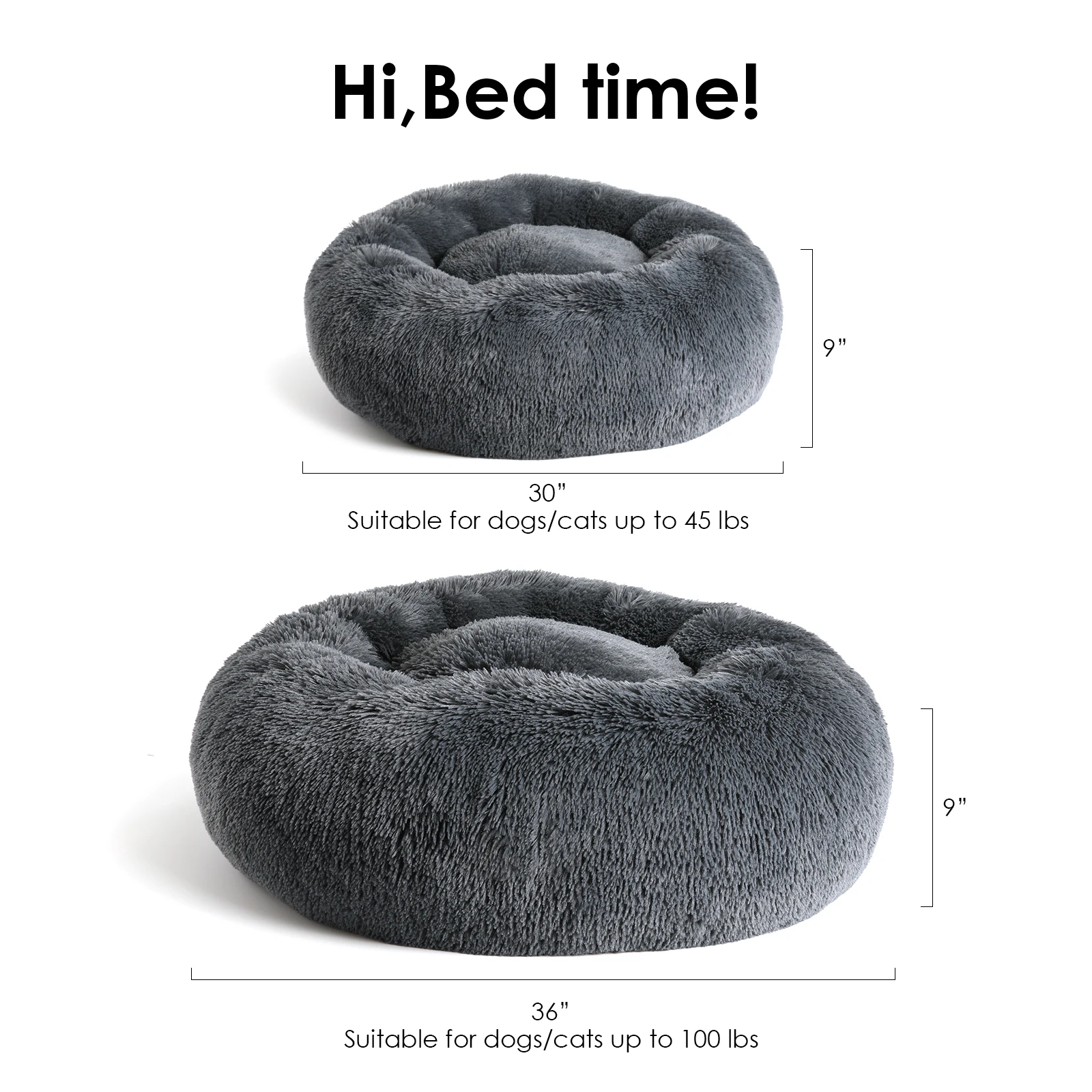 c4p 2023 Hot Sale Soft Washable Dog Luxury Round PV Plush Pet Beds & Accessories For Pets