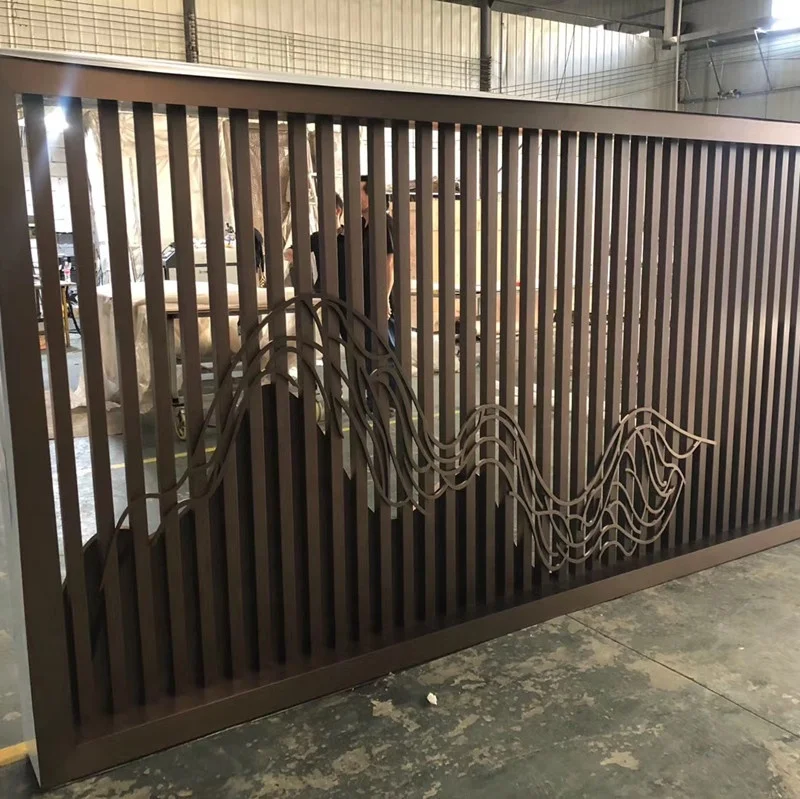 Лобби Античная Медная перегородка из нержавеющей стали Дубай разделитель комнаты декоративный экран