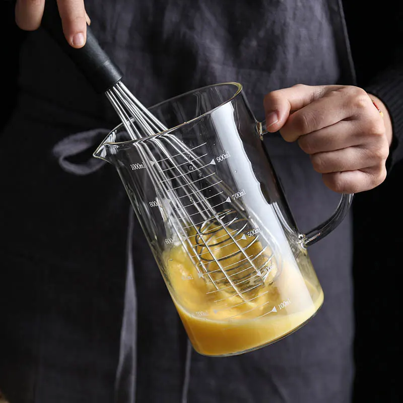 Glass Liquid Measuring Cup With Handle High Borosilicate Glass Scale for Kitchen or Restaurant Glass Measuring Beaker