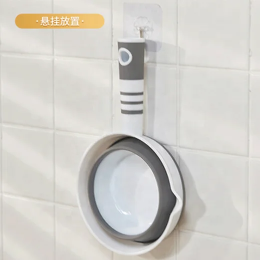 Складная подвесная ложка с длинной ручкой, утолщенная пластиковая ложка для купания, ложка для мытья фруктов, овощей, домашние кухонные инструменты