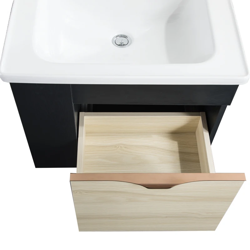 Modern Bath Waterproof LED Mirror Wooden Wall Mounted Bathroom Vanity Bathroom Cabinets With Basin