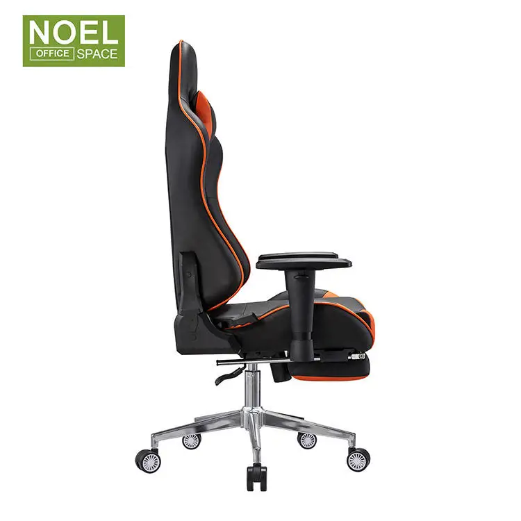 Ergonomic Custom Swivel  Red Office Furniture 175 Degree Gamer Gaming Chair For Computer PC Racing Game With Footrest