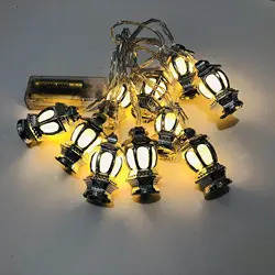Gold Ramadan Decorative Light Silver Plastic Palace Light Eid Mubarak LED String Light For Ramadan Eid Decoration