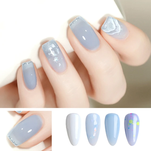 nails supplies salon free sample high quality nude color glossy soak off hema free uv polish gel base coat