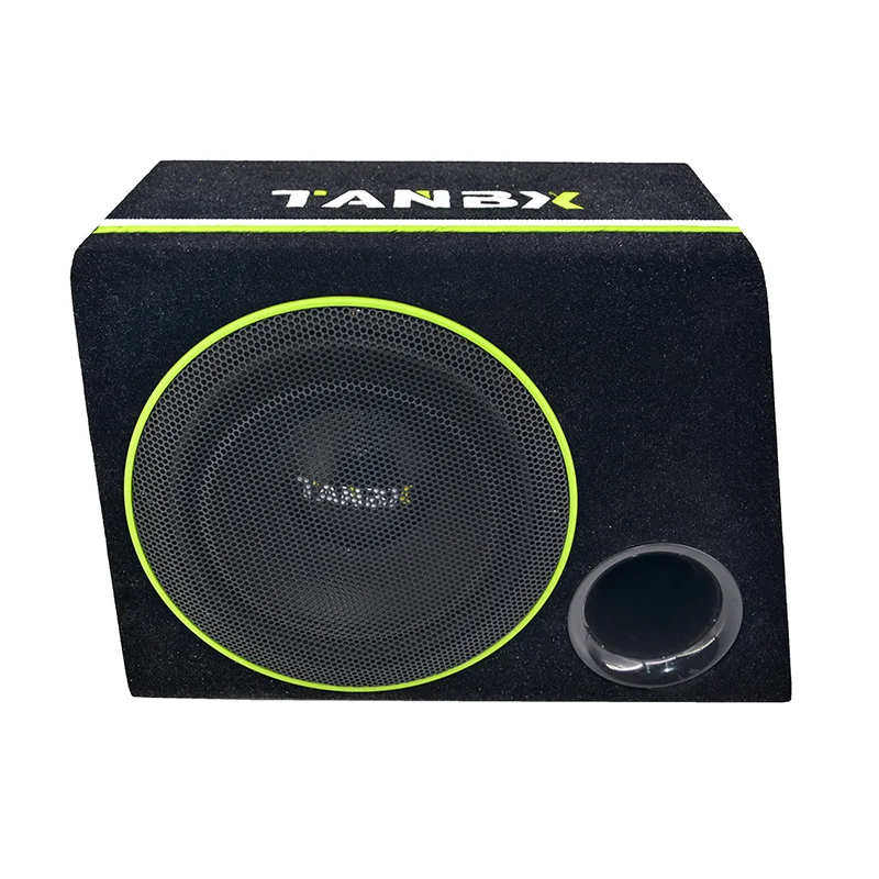 high quality 10 inch trapezoid subwoofer car audio active subwoofer with box and amplifier