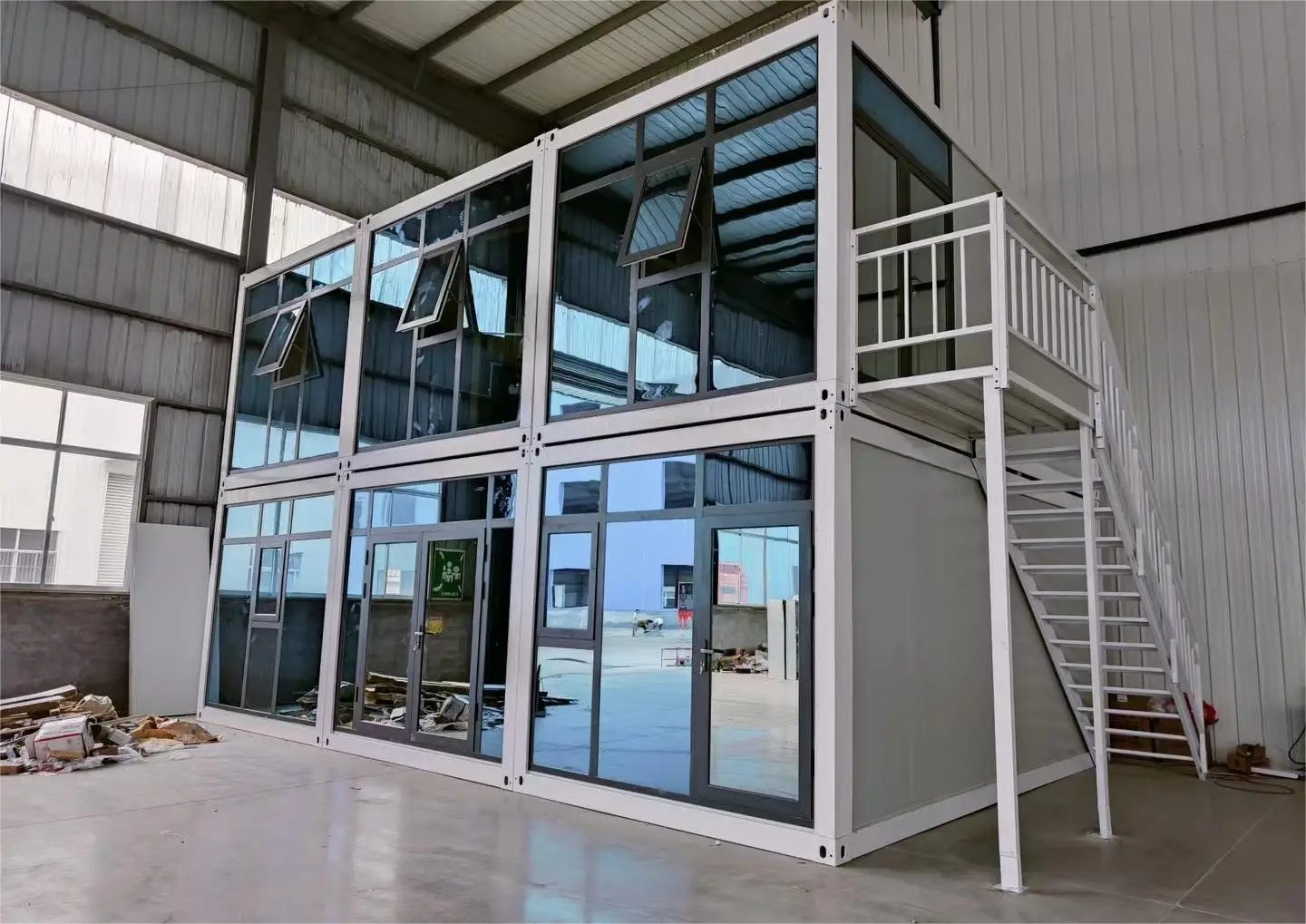 Module Prefabricated 2 Floor Floating homes prefab light steel metal structure shipping container building house