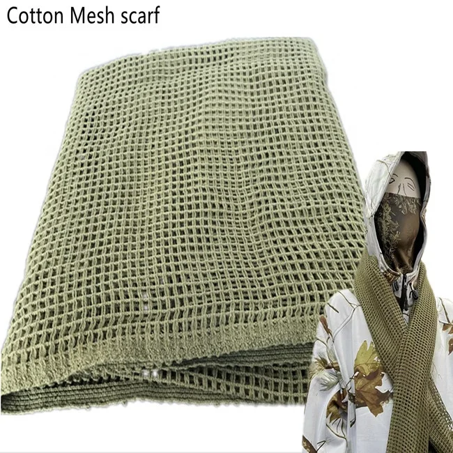 Military Sniper Veil 100% Cotton Tactical Camouflage Scrim Net Face Scarf Wrap Camouflage scarf