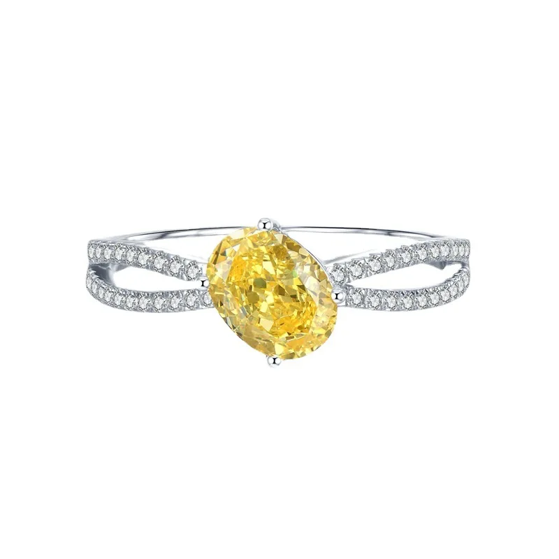 SPJ High Carbon New Arrival Rhodium Plated 925 Sterling Silver Diamond 5A Cubic Zirconia Infinity Wedding Engagement Rings