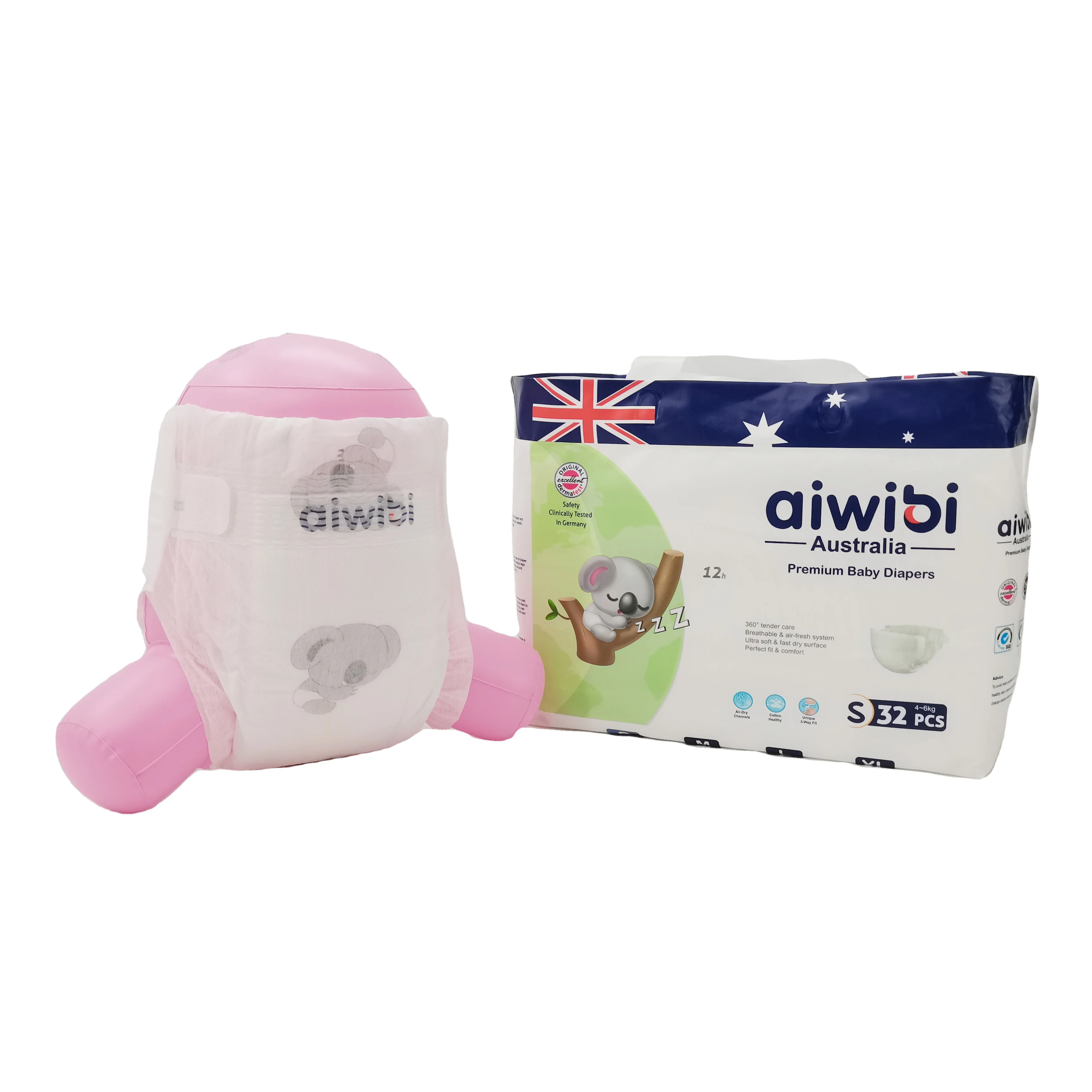 AIWIBI brand premium baby diapers strong quality disposable baby nappies ultra thin  super absorbency baby diapers