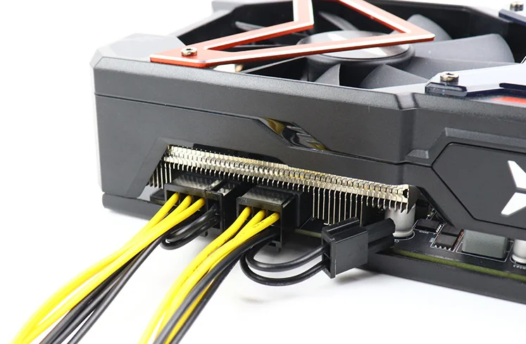  Кабель питания для видеокарты pcie сплиттер 18awg 8pin gpu кабель 6 pin pci-e до 8