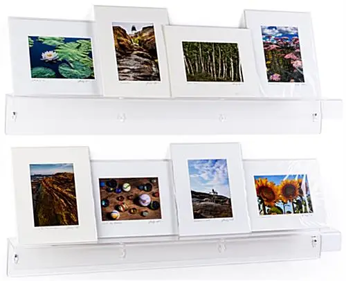 Acrylic Photos Display Shelves, Picture Display Shelf for Wall, Wall Mounted to Display Collectible Drawings