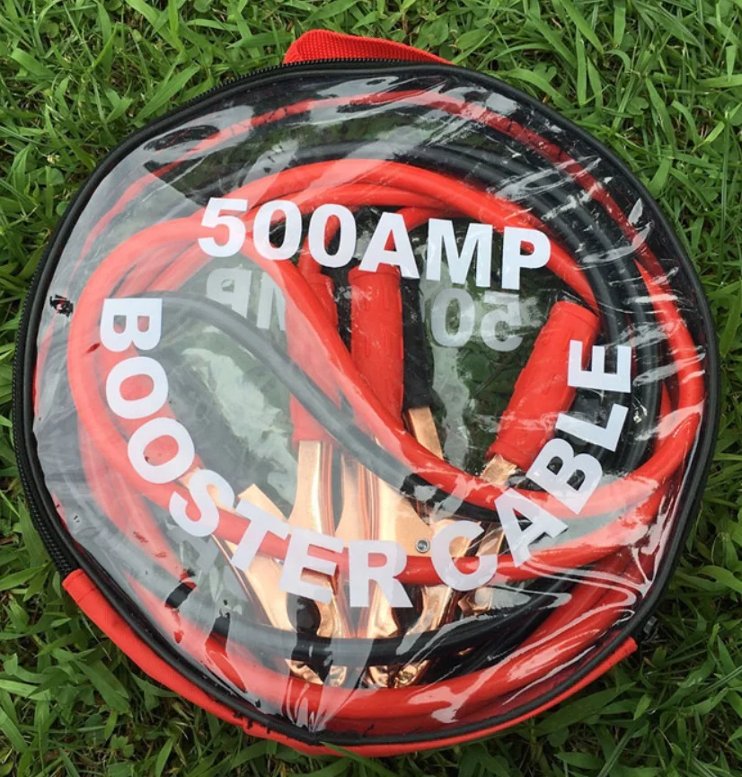 Хорошее качество, оптовая продажа, сверхмощные А, 2 м, автомобильные аккумуляторные пусковые выводы, бустерные кабели, джампер, кабель для автомобиля, фургона, грузовика