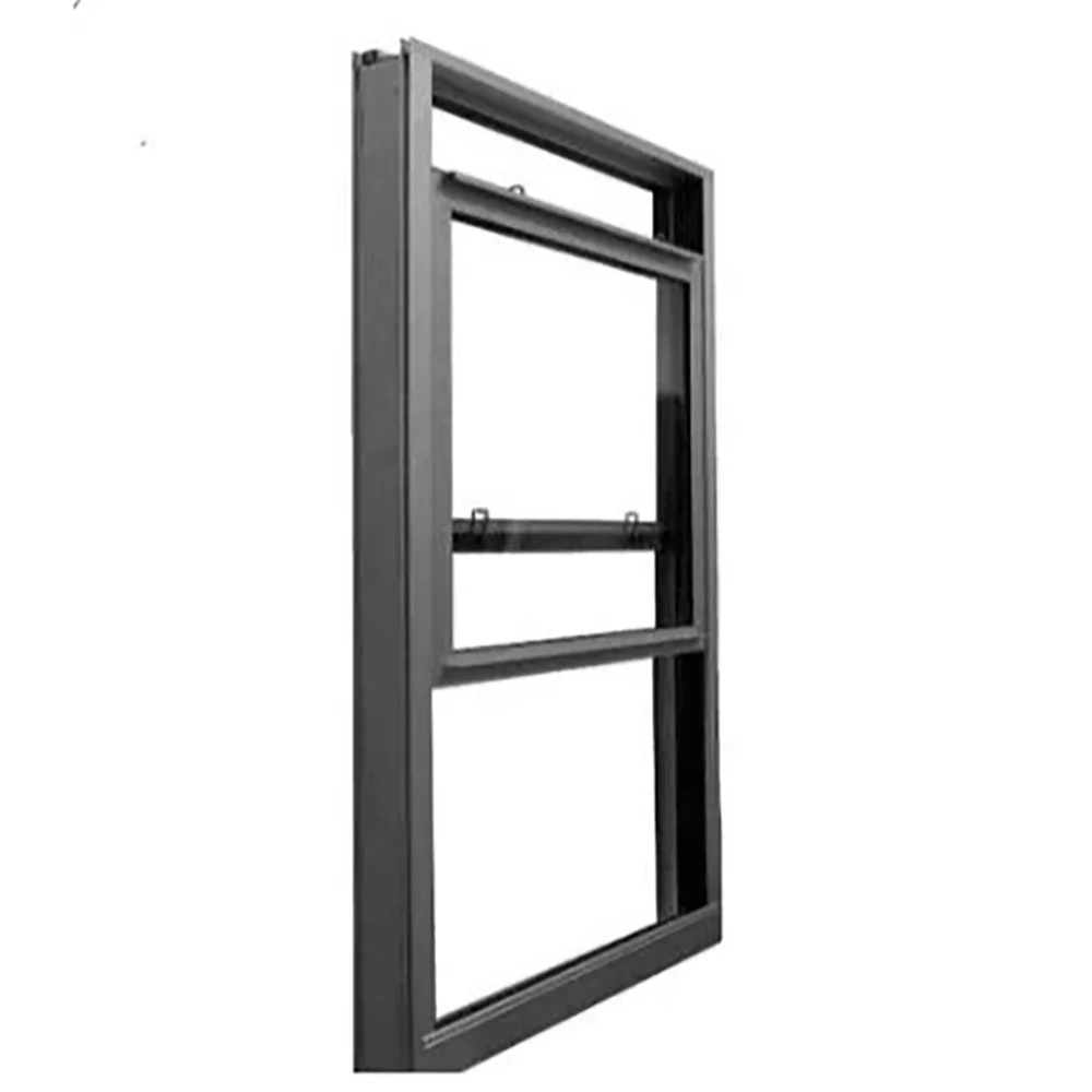 American Style Double Insulated Glazed Aluminum Double Hung Window with High Security Hardware