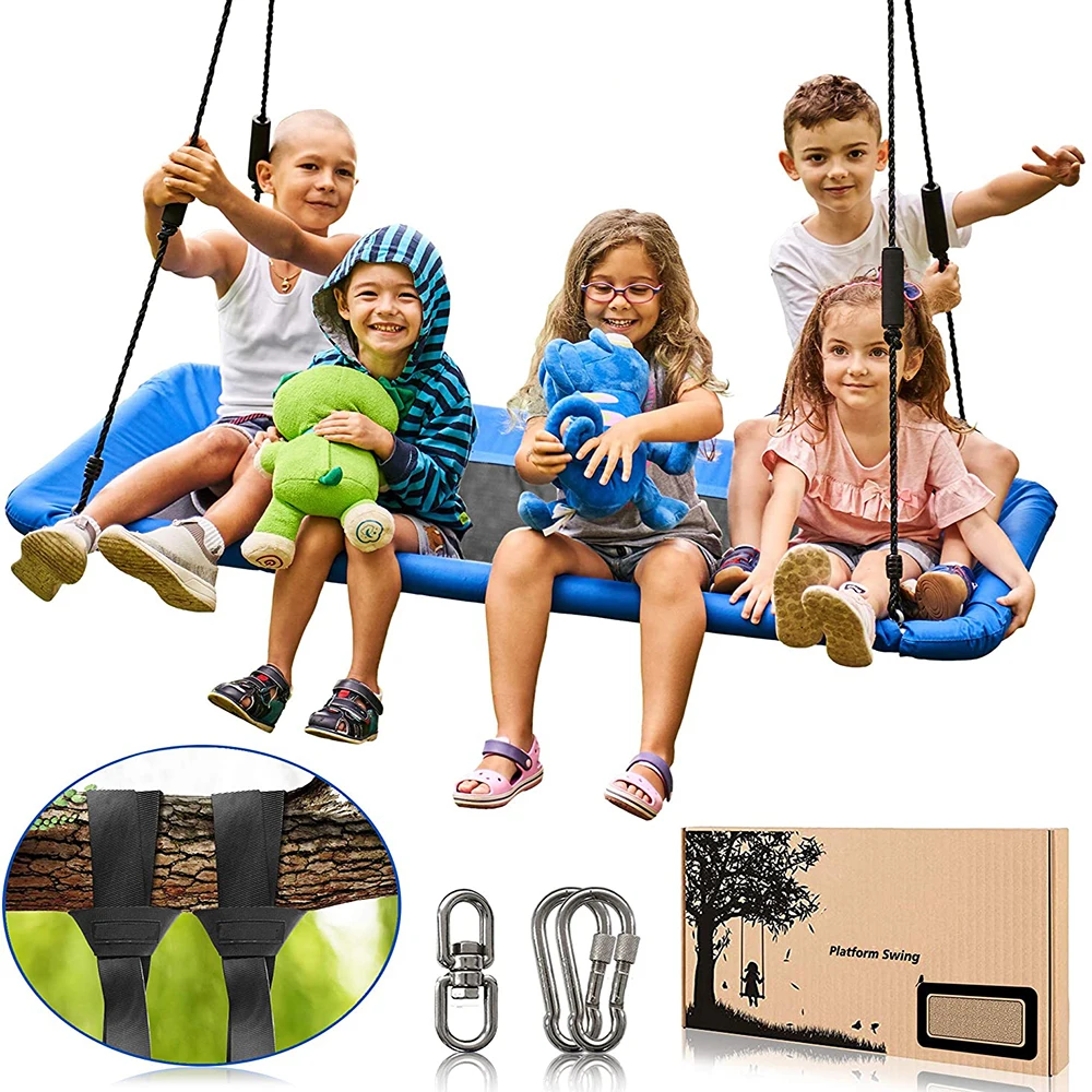 60 Inch Platform Tree Swing for Kids and Adults, Giant Flying Outdoor Indoor Saucer Hammock