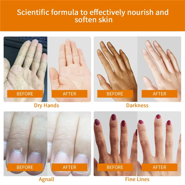 
Hand and Foot Mask OEM Private Label Exfoliate Peeling Treatment Nourishing Collagen Repairing Moisturizing Hand Mask Glove 