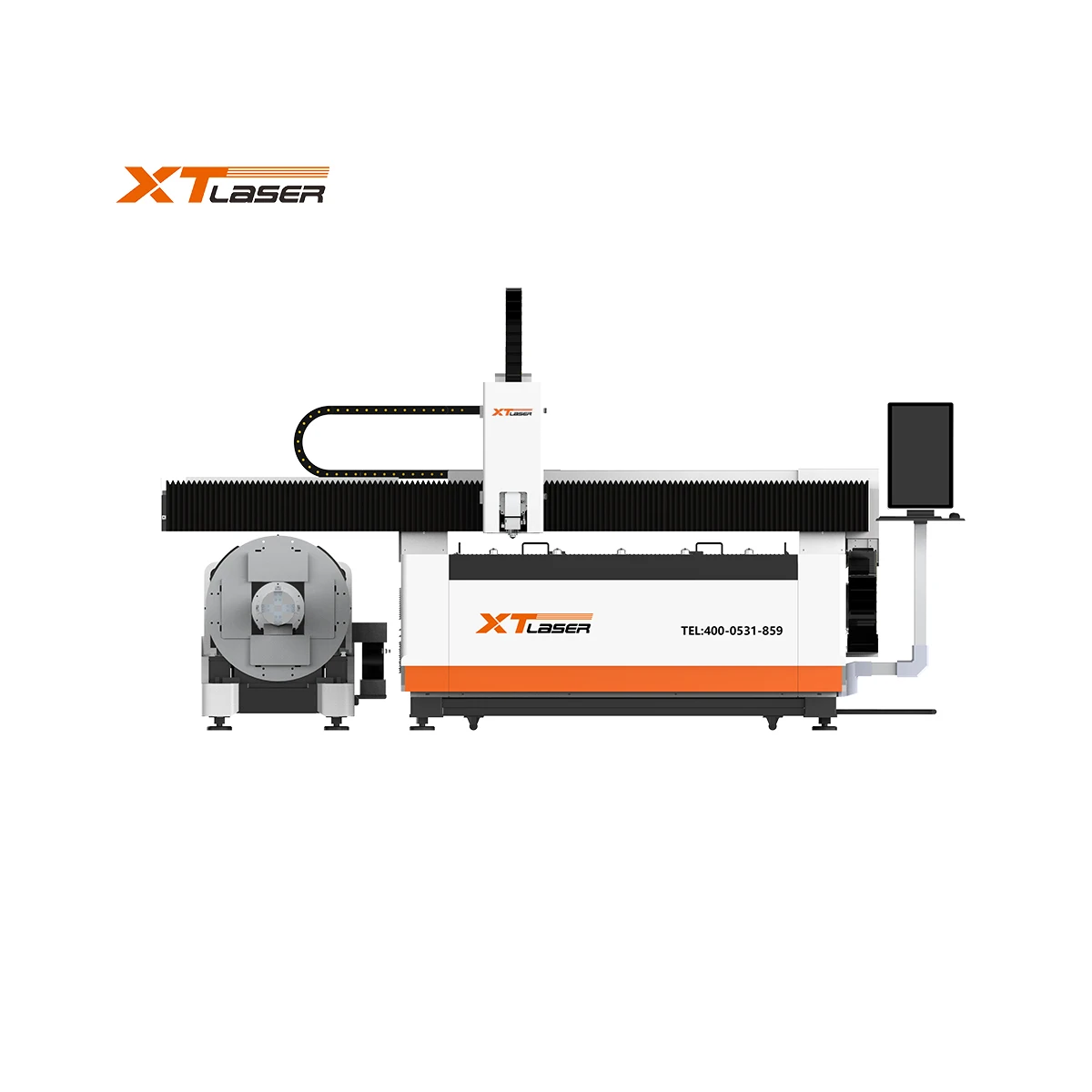 dual use plate cutting machine and laser pipe cutting machine