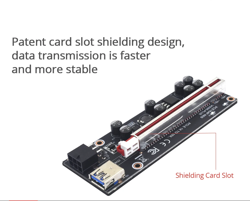  Pcie riser 009S Plus 1x 16x USB3.0 удлинительная карта PCI Express USB 3 0 переходник 009s кабель pcie